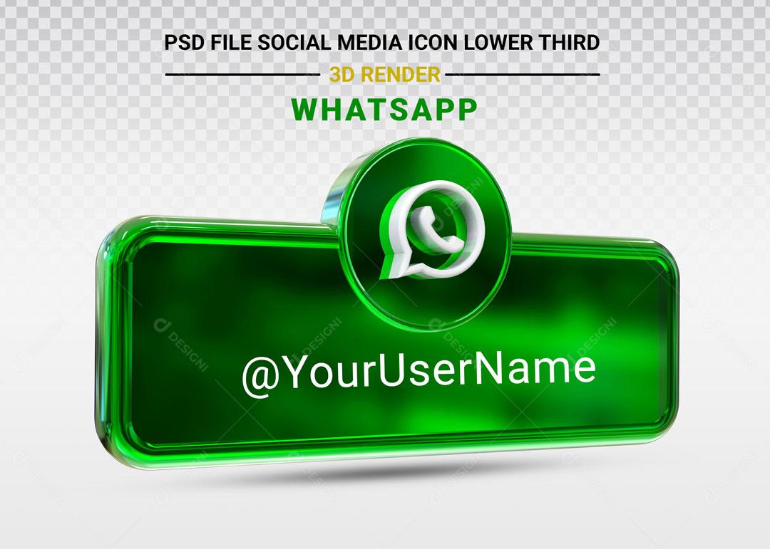 Elemento 3D Para Composição Redes Sociais Placa WhatsApp PSD Editável