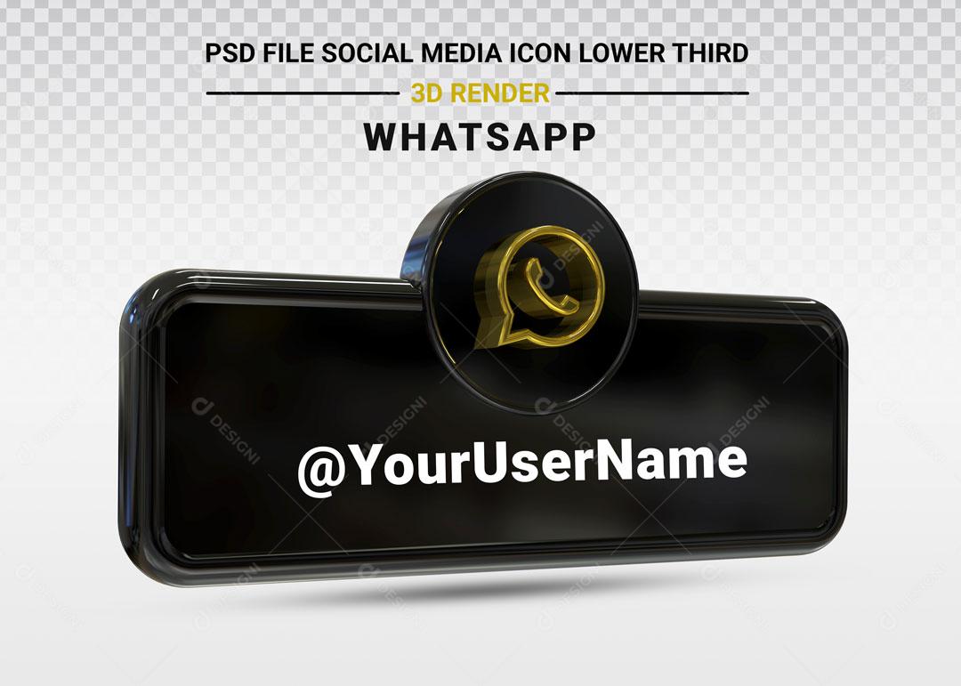 Elemento 3D Para Composição Redes Sociais Placa WhatsApp PSD Editável