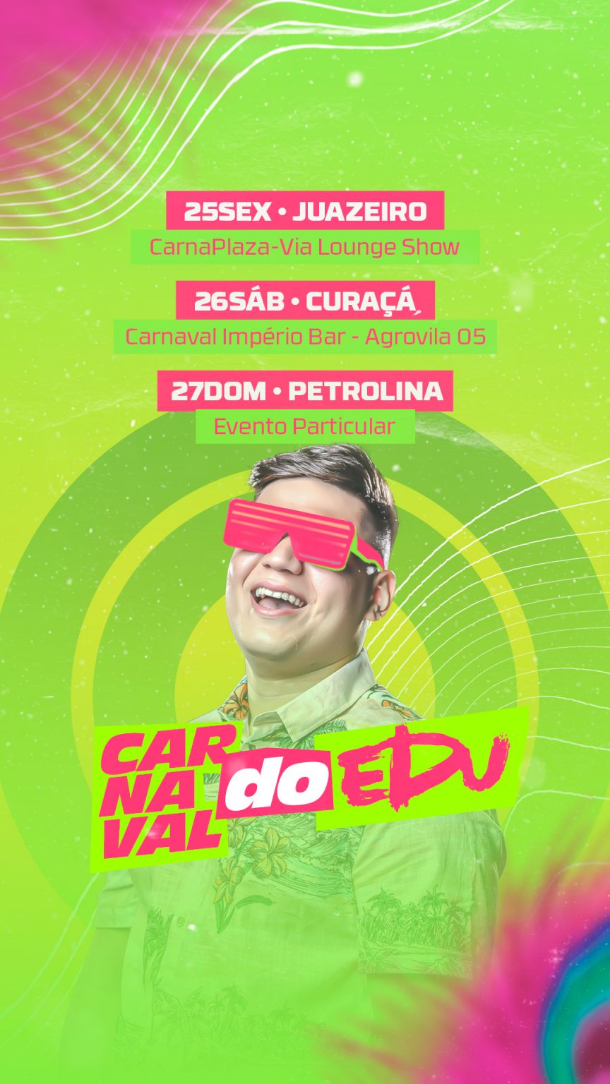 Social Media Carnaval Do Edu Flyer PSD Editável