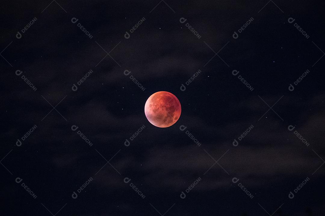 Lua céu nuvens noite astronomia