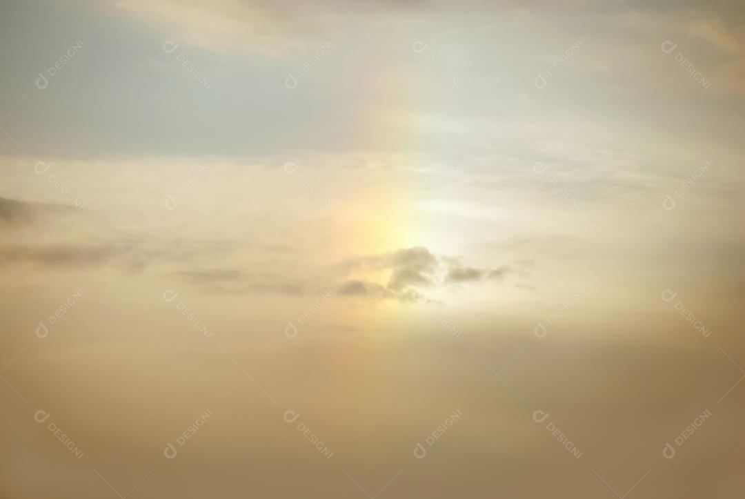 Beautiful colorful sky at sunset with clouds.