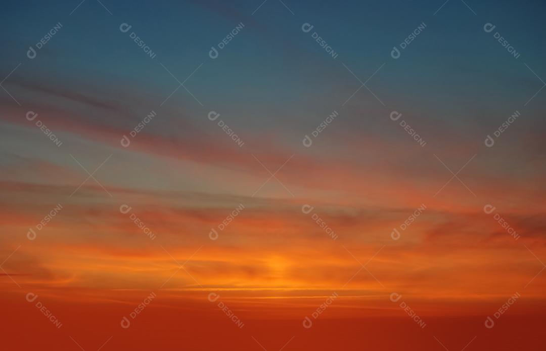 Sky with colorful clouds at sunset
