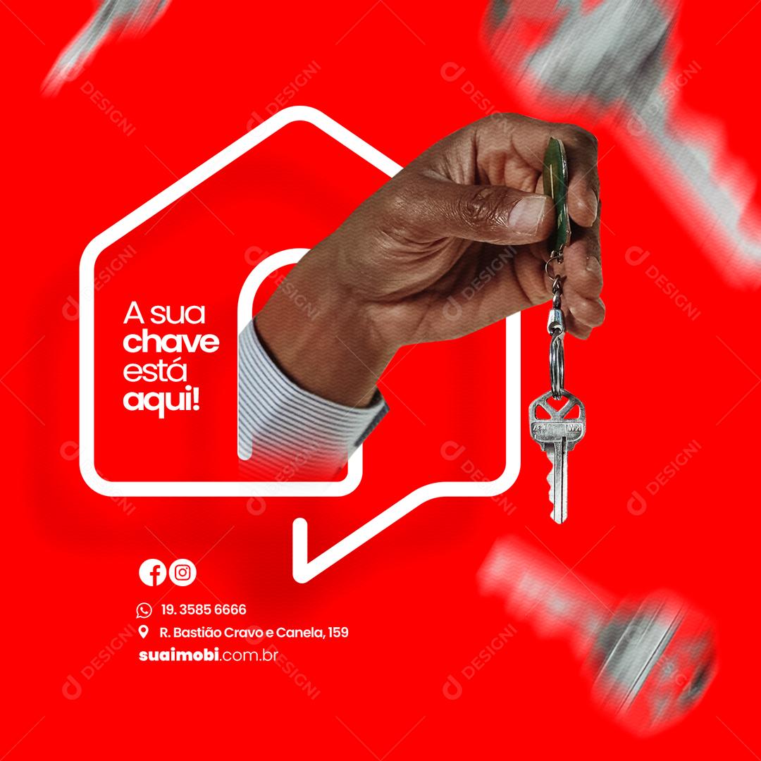 Social Media Imobiliária Imóvel Sua Chave Está Aqui PSD Editável