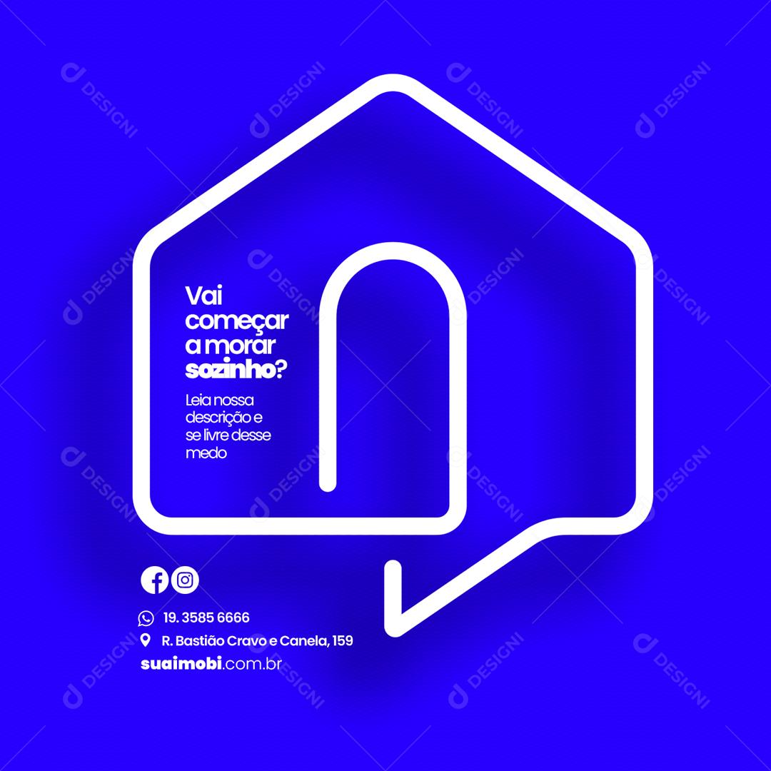 Social Media Imobiliária Vai Começar a Morar Sozinho? PSD Editável