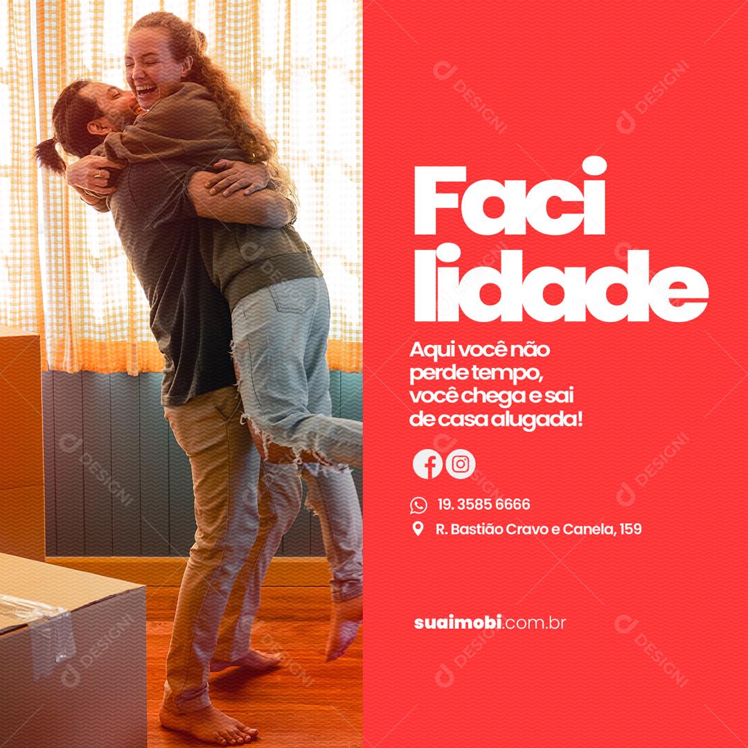 Post Imobiliária Imóvel Casa Facilidade Para Sua Família Social Media PSD Editável