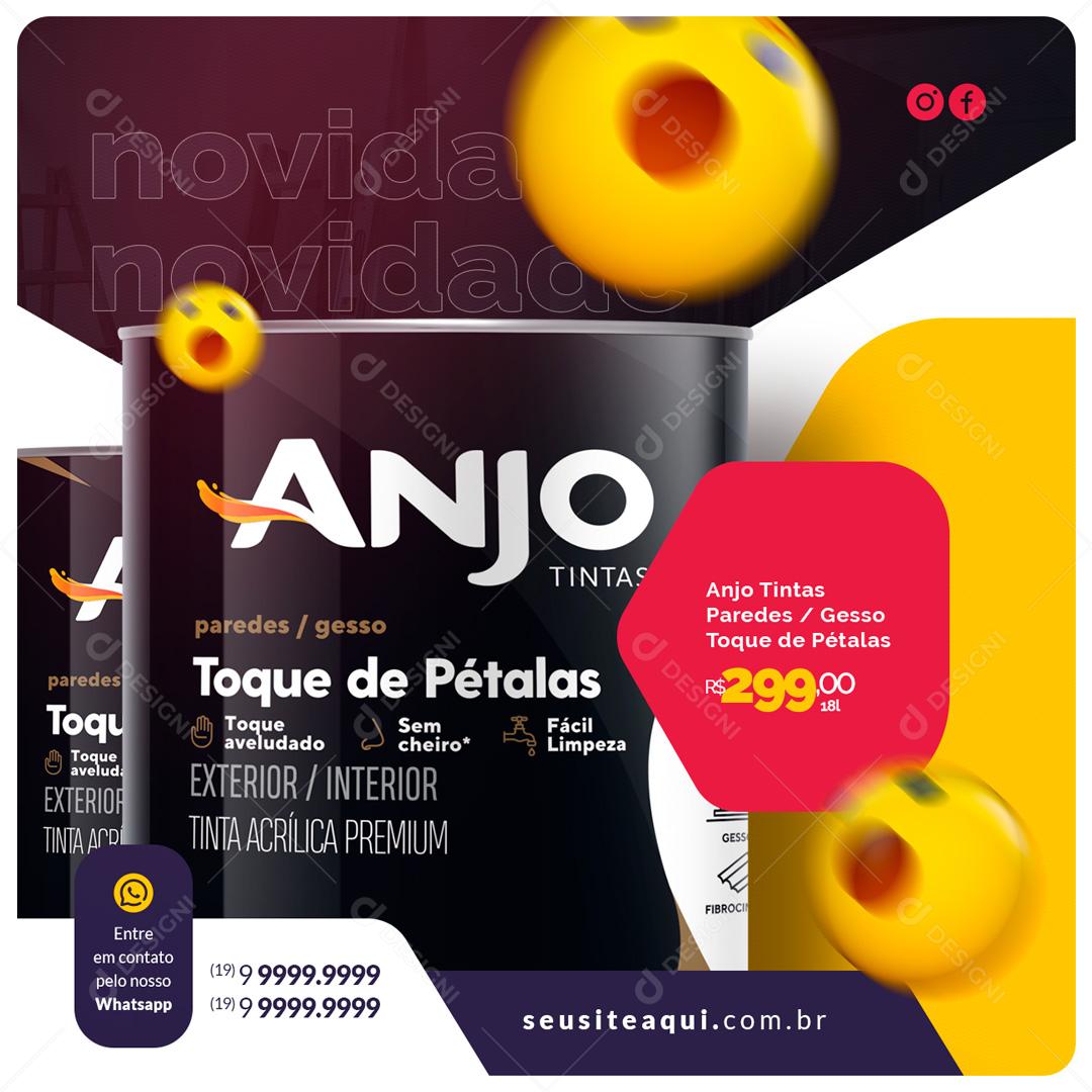 Social Media Loja de Tintas Anjo Tintas Paredes PSD Editável