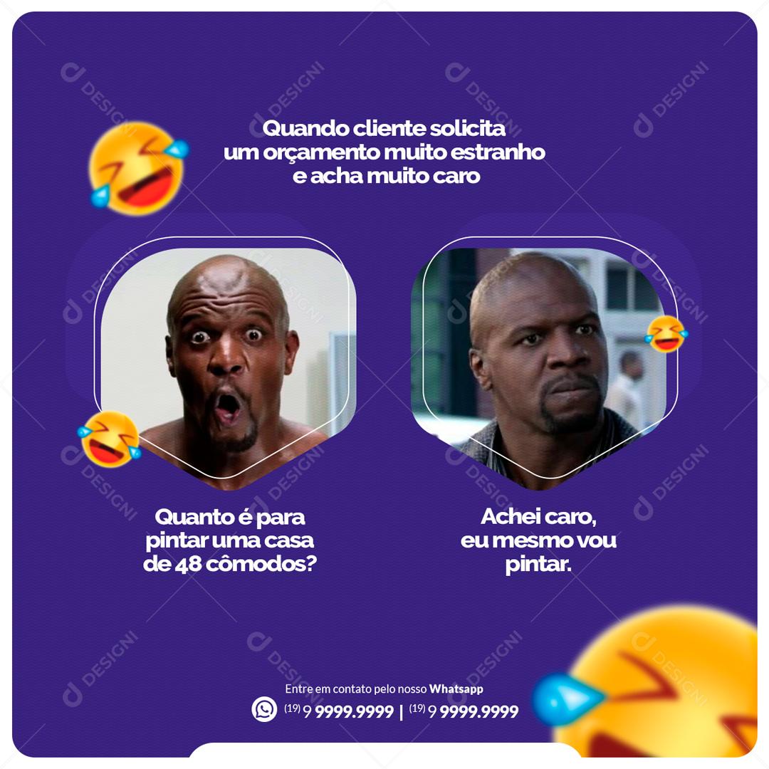 Social Media Loja de Tintas Seu Orçamento PSD Editável