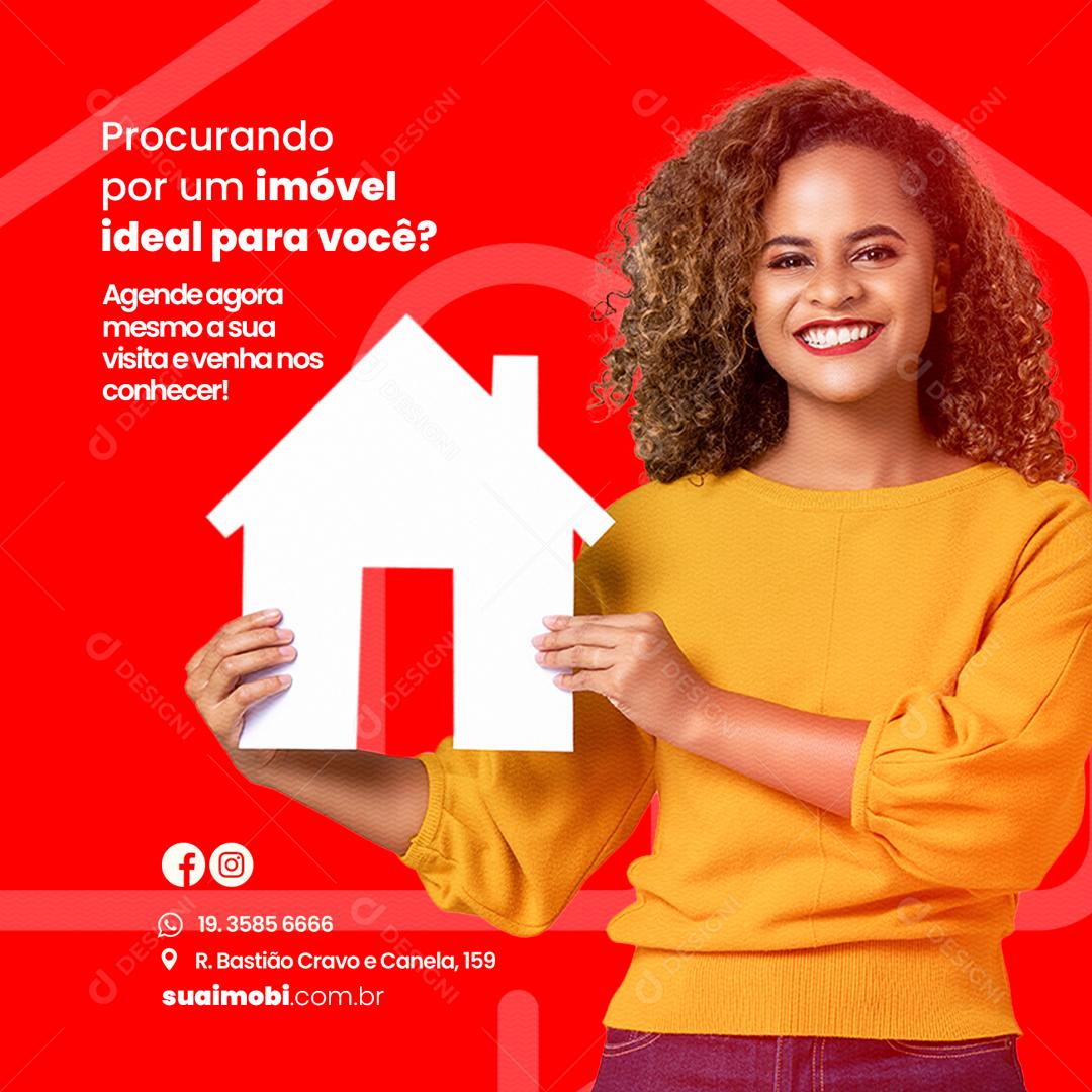 Post Imobiliária Procurando Por Um Imóvel? Social Media PSD Editável