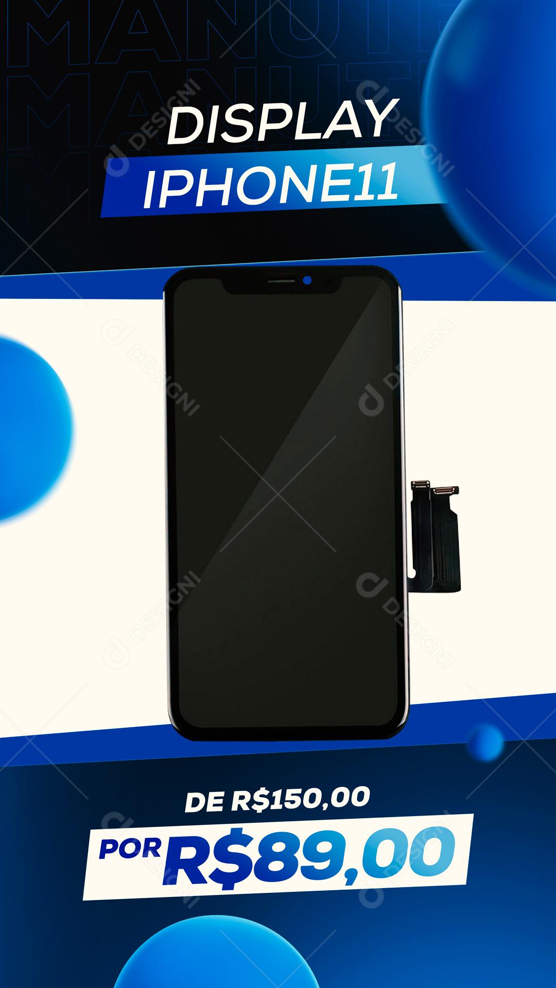Display Iphone 11 Promoções Social Media PSD Editável