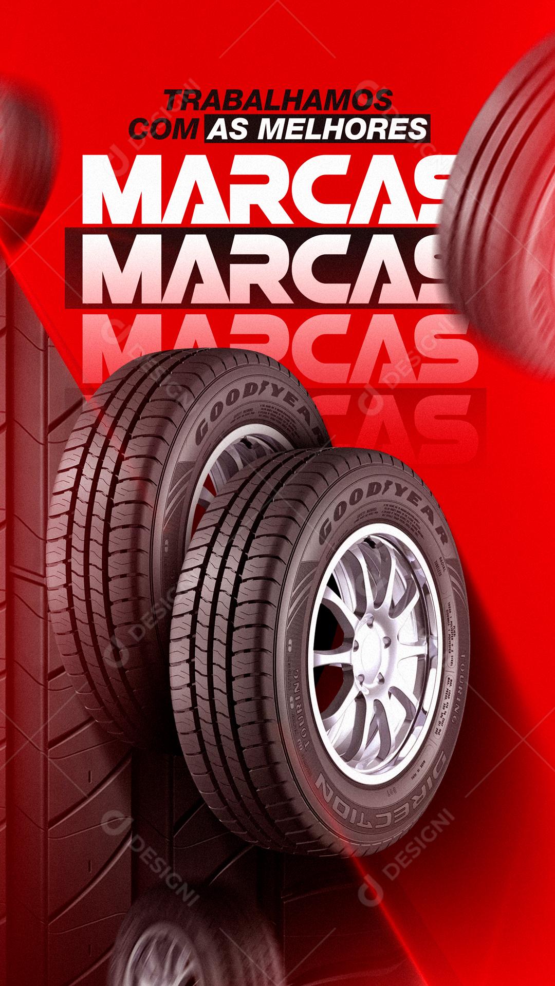 Trabalhando Com As Melhores Marcas Mecânicas Social Media PSD Editável