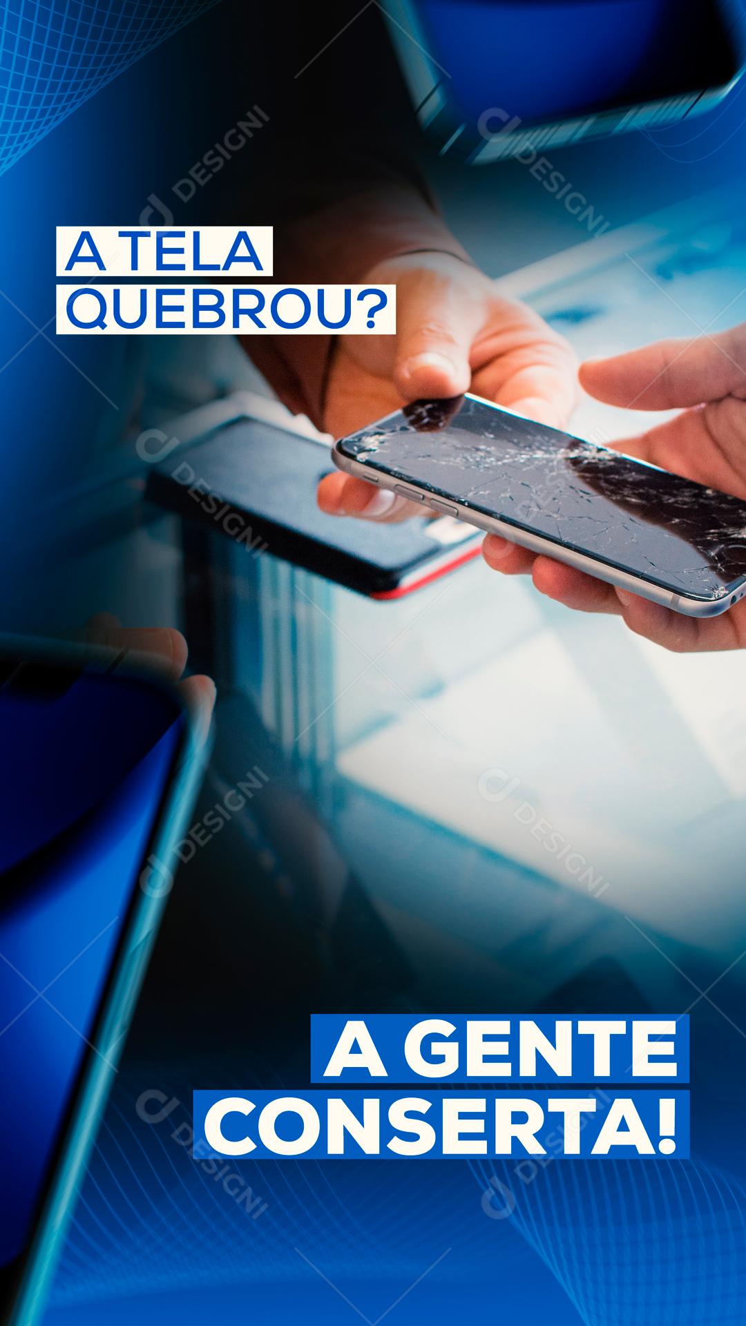 A Tela Quebrou Resolvemos Pra Você Social Media PSD Editável