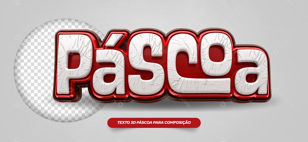 Selo 3D Para Composição Páscoa De Orelhas PSD Editável