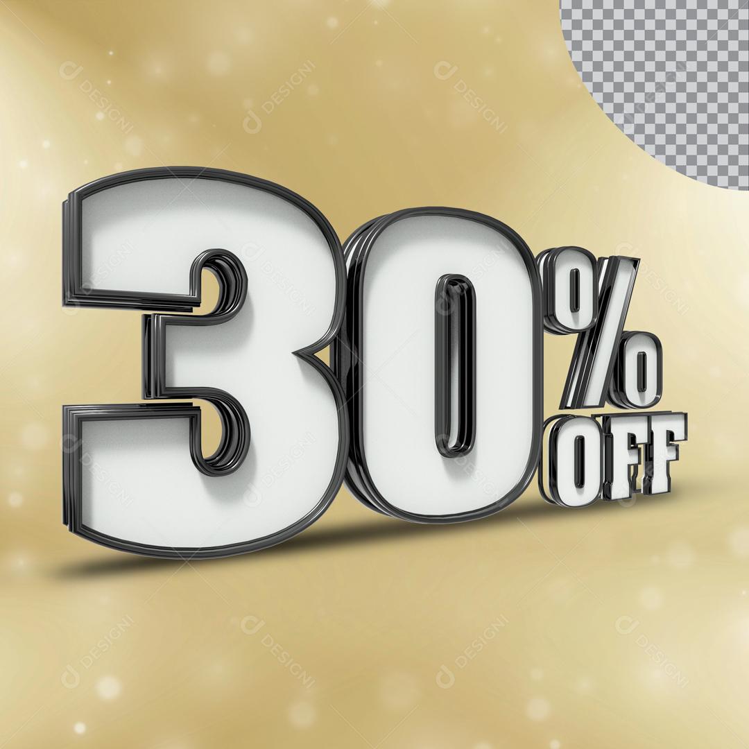 Número  3D Para Composição 30% Off PSD Editável