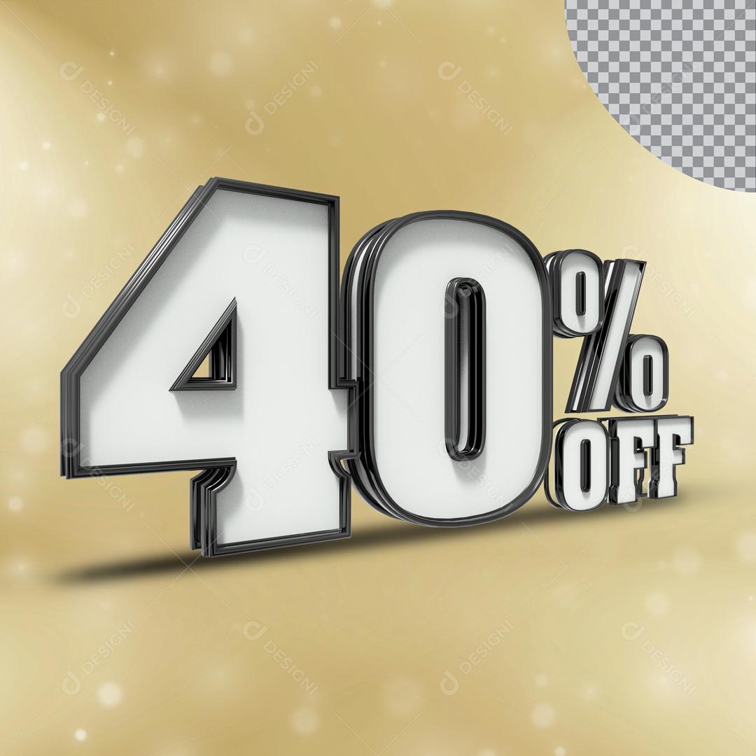 Número 3D Para Composição 40% Off PSD Editável