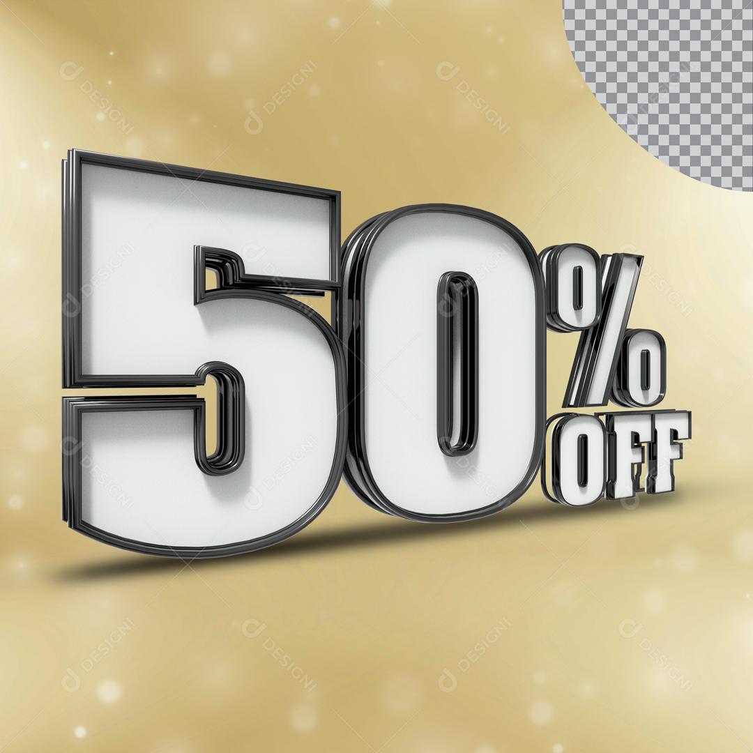 Número  3D Para Composição 50% Off PSD Editável