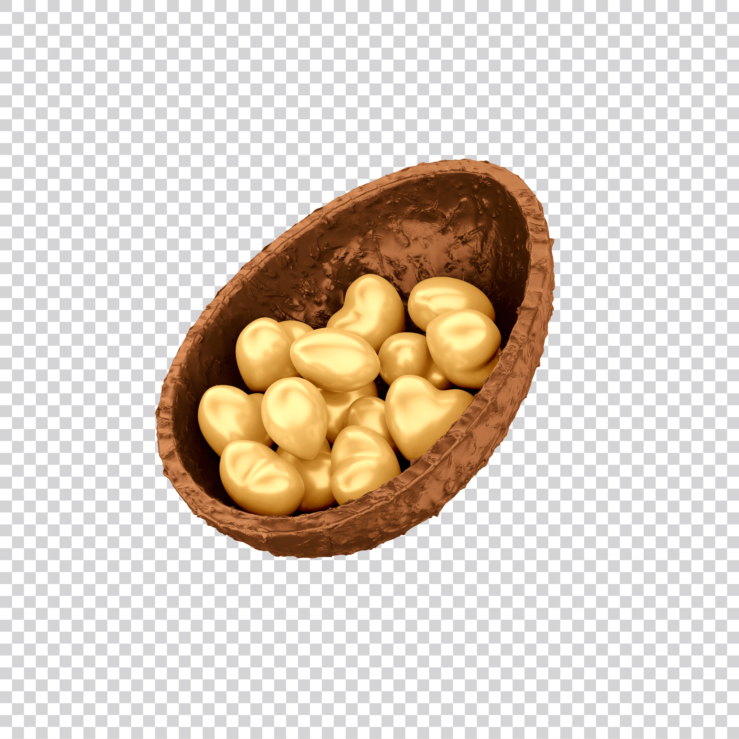 Elemento 3D Para Composição Ovo De Chocolate Páscoa PSD Editável