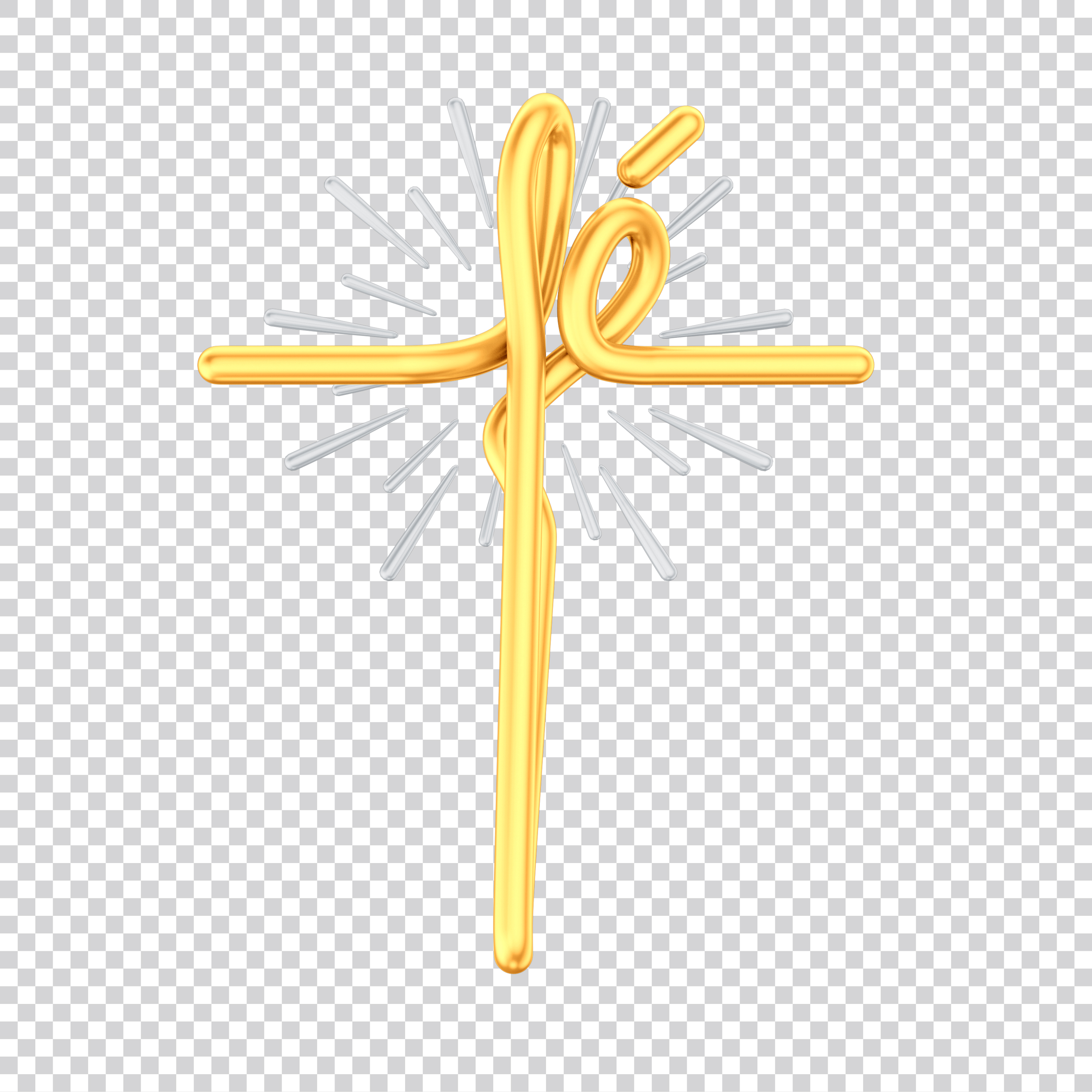 Elemento 3D Fé Com Tecido Roxo PSD Editável