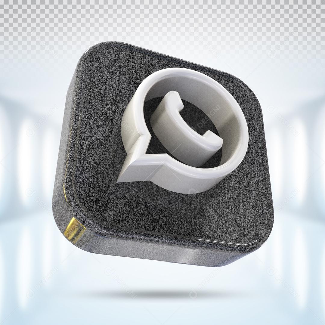 Ícones 3D Para Composição WhatsApp Redes Sociais PSD Editável