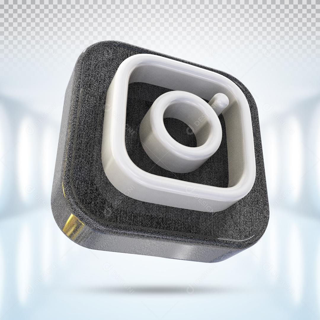 Ícones 3D Para Composição Instagram Redes Sociais PSD Editável