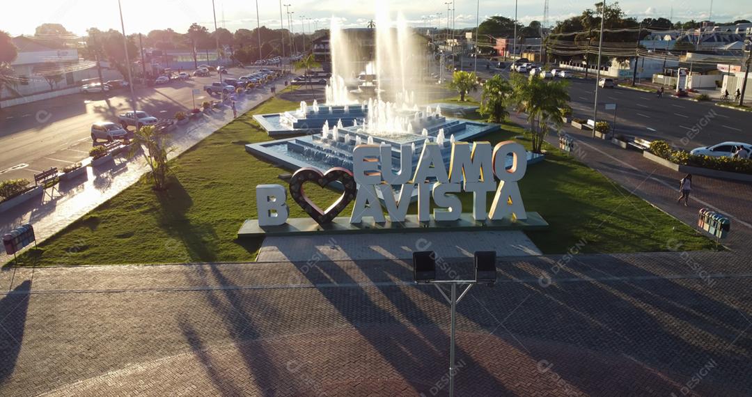 Vista aérea de Boa Vista, Roraima. Norte do Brasil.
