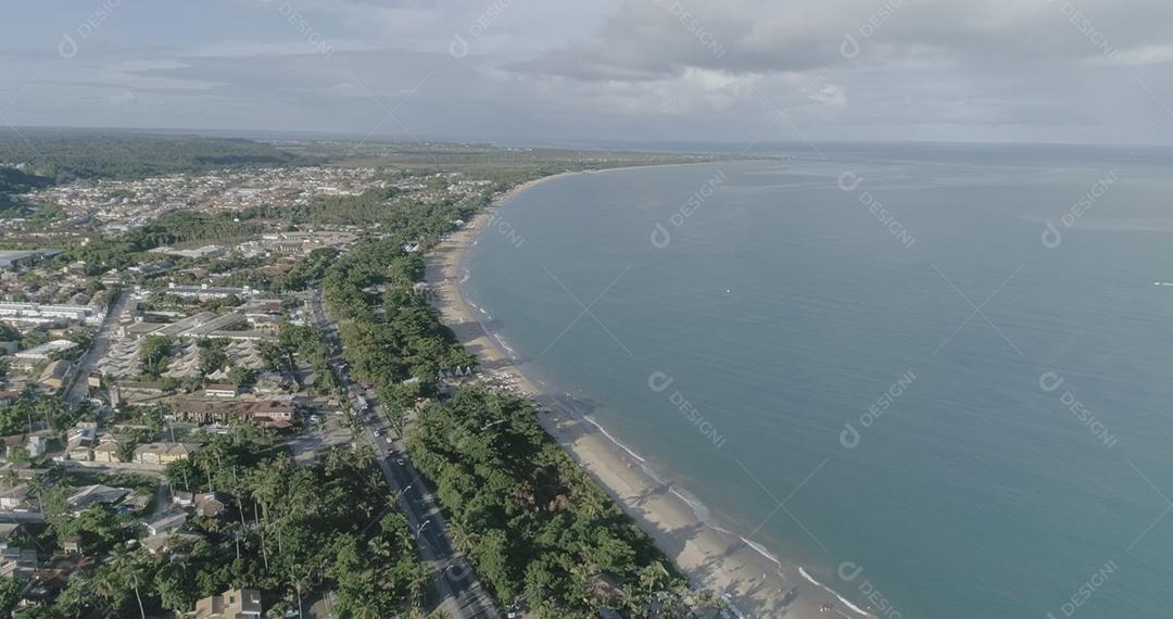 Vista aérea das praias de Porto Seguro, Bahia, Brasil.