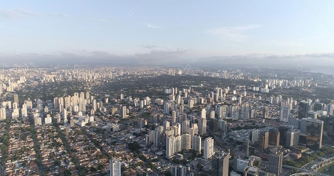 Vista aérea da cidade de São Paulo, Brasil.