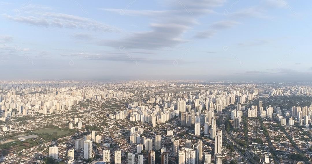 Vista aérea da cidade de São Paulo, Brasil.