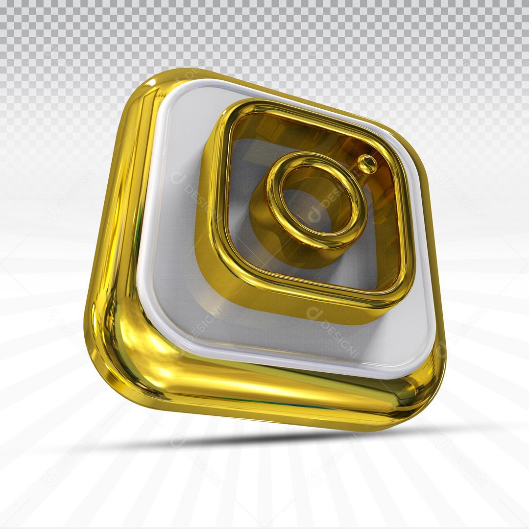 Ícones 3D Para Composição Instagram Redes Sociais PSD Editável
