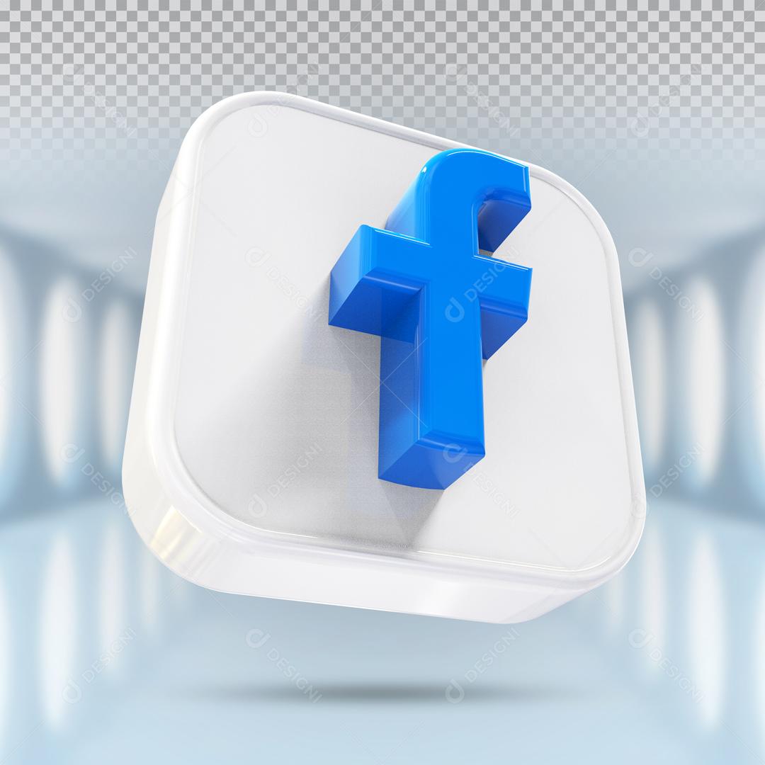 Ícones 3D Para Composição Facebook Redes Sociais PSD Editável