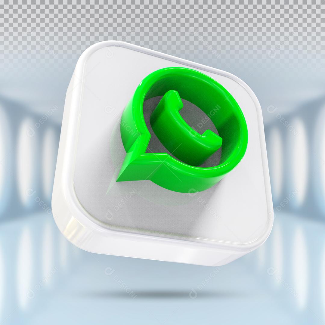 Ícones 3D Para Composição WhatsApp Redes Sociais PSD Editável