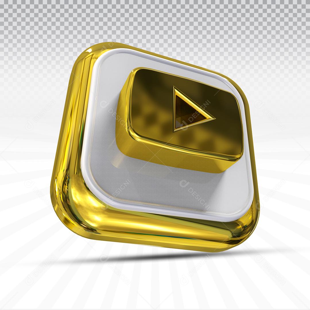 Ícones 3D Para Composição Youtube Redes Sociais PSD Editável