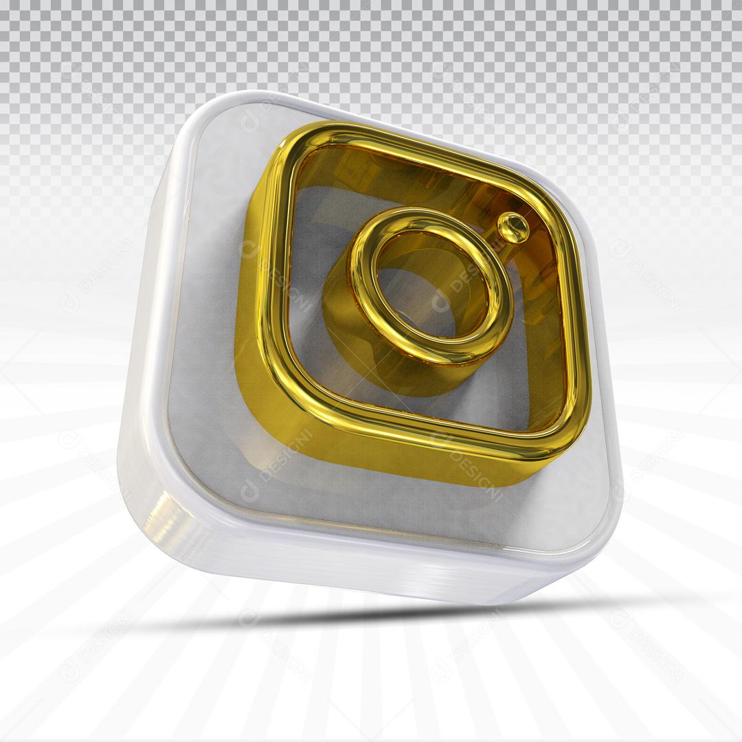 Ícones 3D Para Composição Instagram Redes Sociais PSD Editável