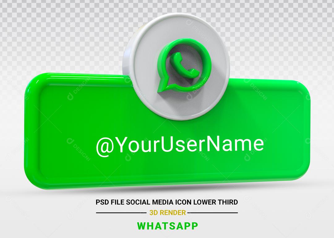 Elemento 3D Para Composição Placa WhatsApp PSD Editável