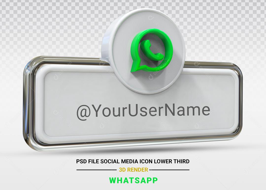 Elemento 3D Para Composição Placa WhatsApp PSD Editável