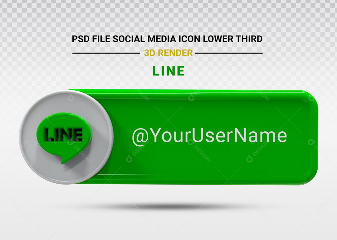 Elemento 3D Para Composição Placa Messenger PSD Editável