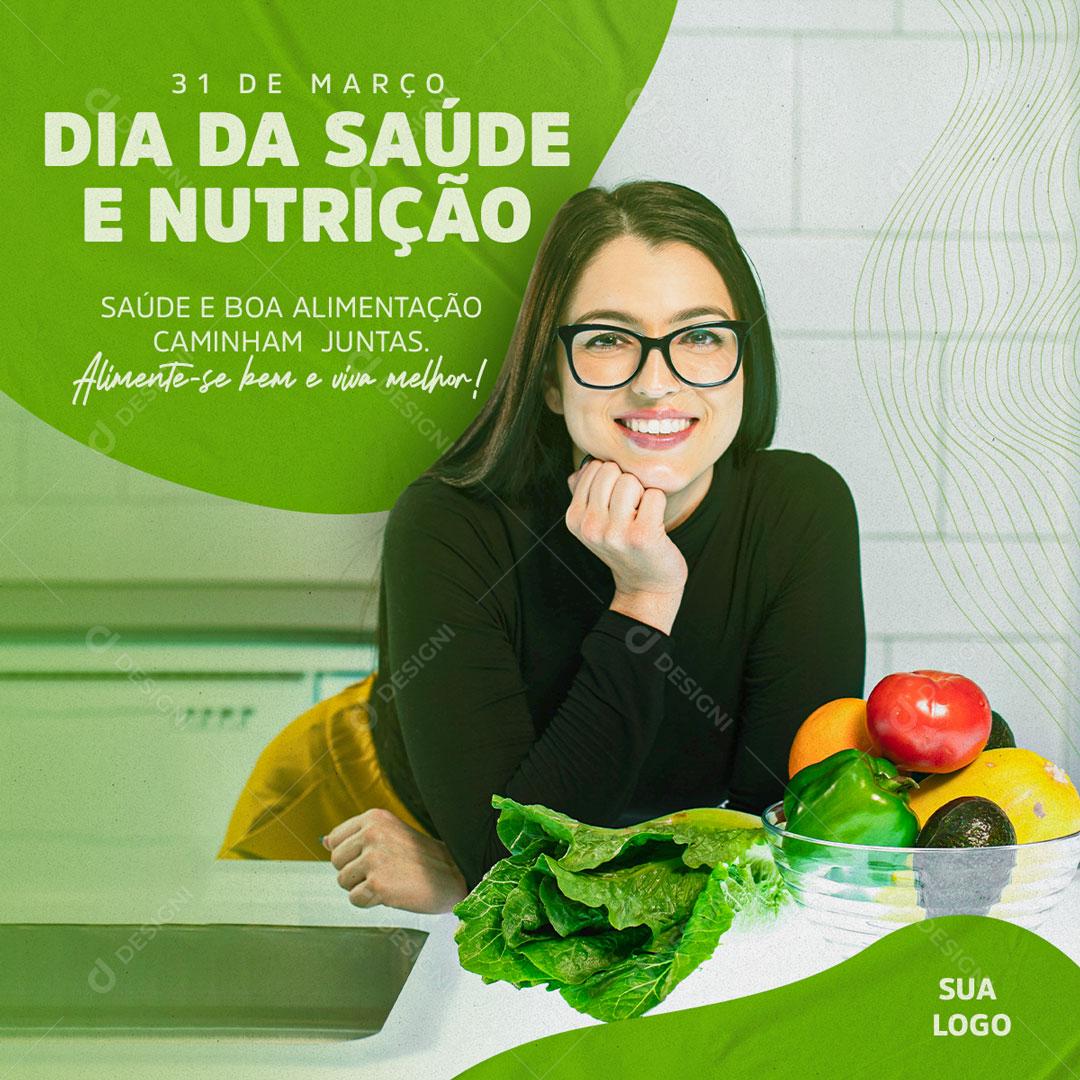 Dia da Saúde e nutrição Social Media PSD Editável
