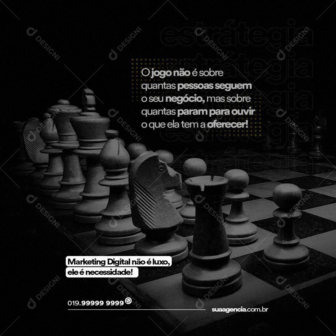 Social Media O Jogo não é sobre quantas pessoas Marketing Agência PSD Editável