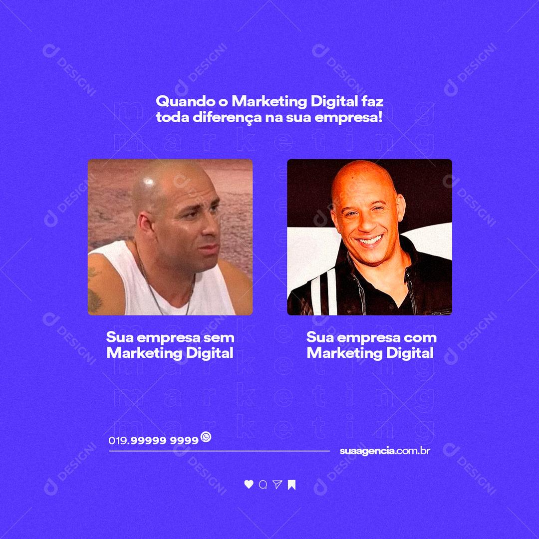 Social Media Quando o Marketing Digital Faz toda diferença Agência PSD Editável