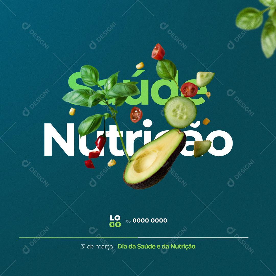 Social Media Saúde e Nutrição Dia Mundial Da Saúde e Nutrição PSD Editável