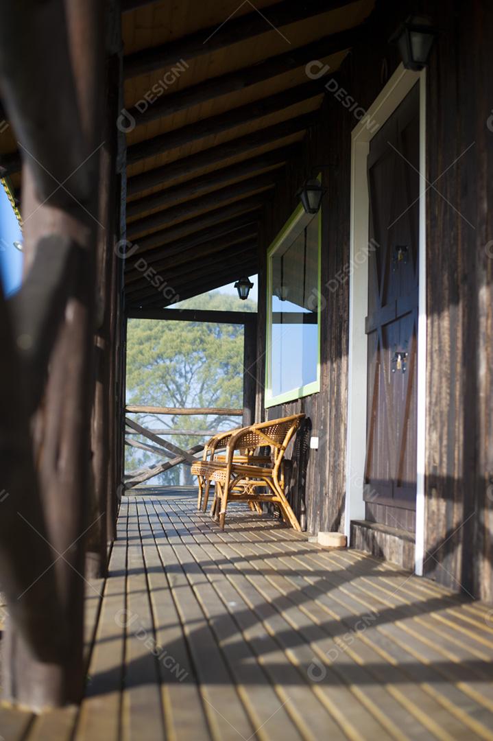 Varanda da herdade rural do país fazenda