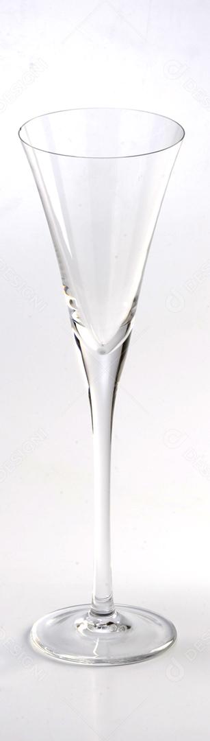 Cup glass bowls on isolated white background