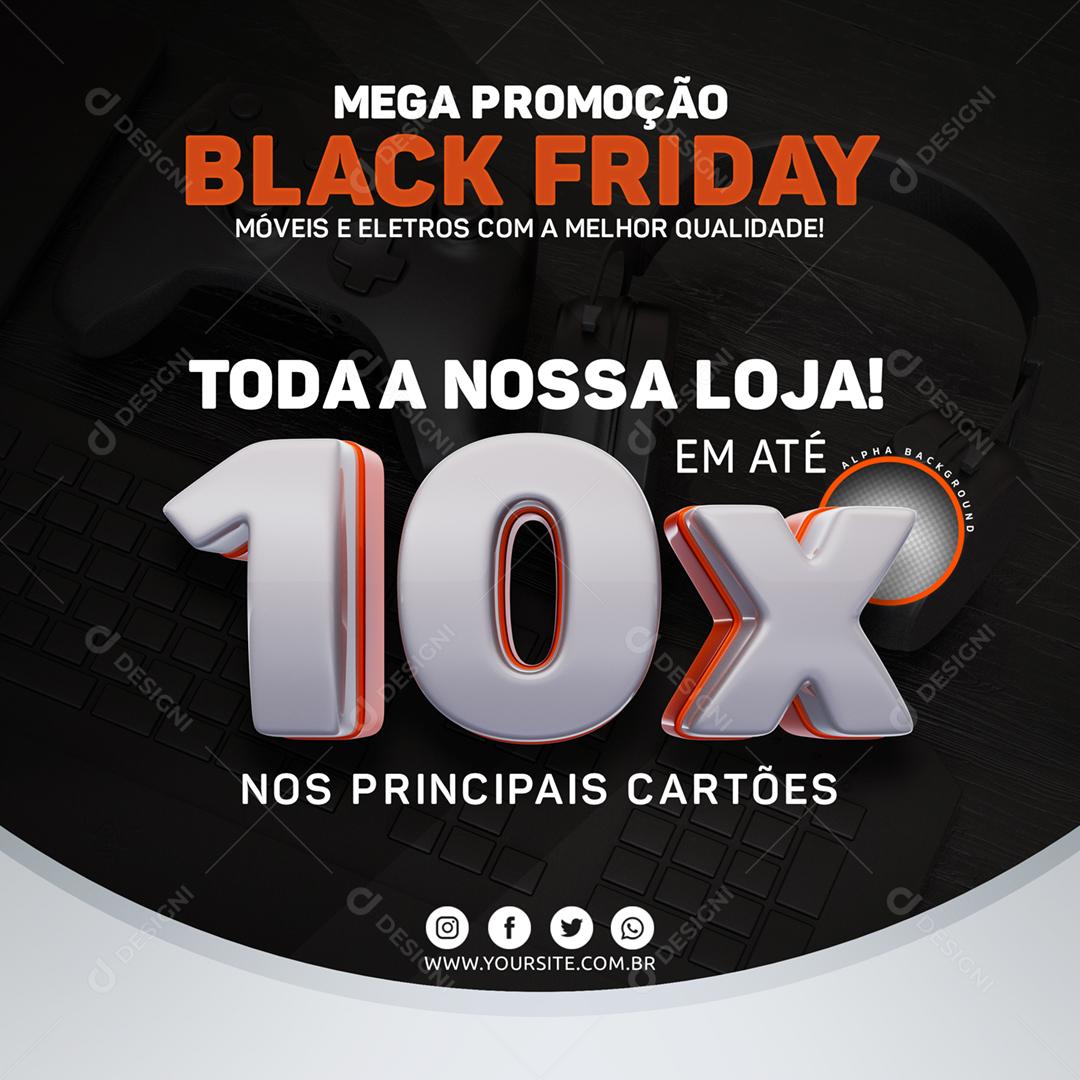 Promoção Ofertas Black Friday Lojas Midia Social PSD Editável