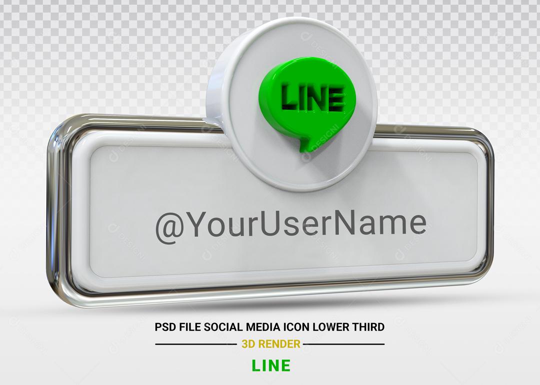 Elemento 3D Para Composição Placa Line PSD Editável