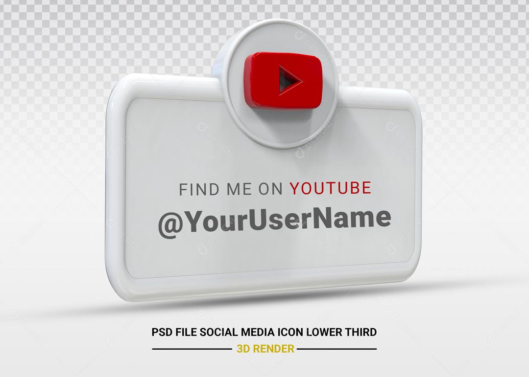 Elemento 3D Para Composição Placa Pinterest PSD Editável