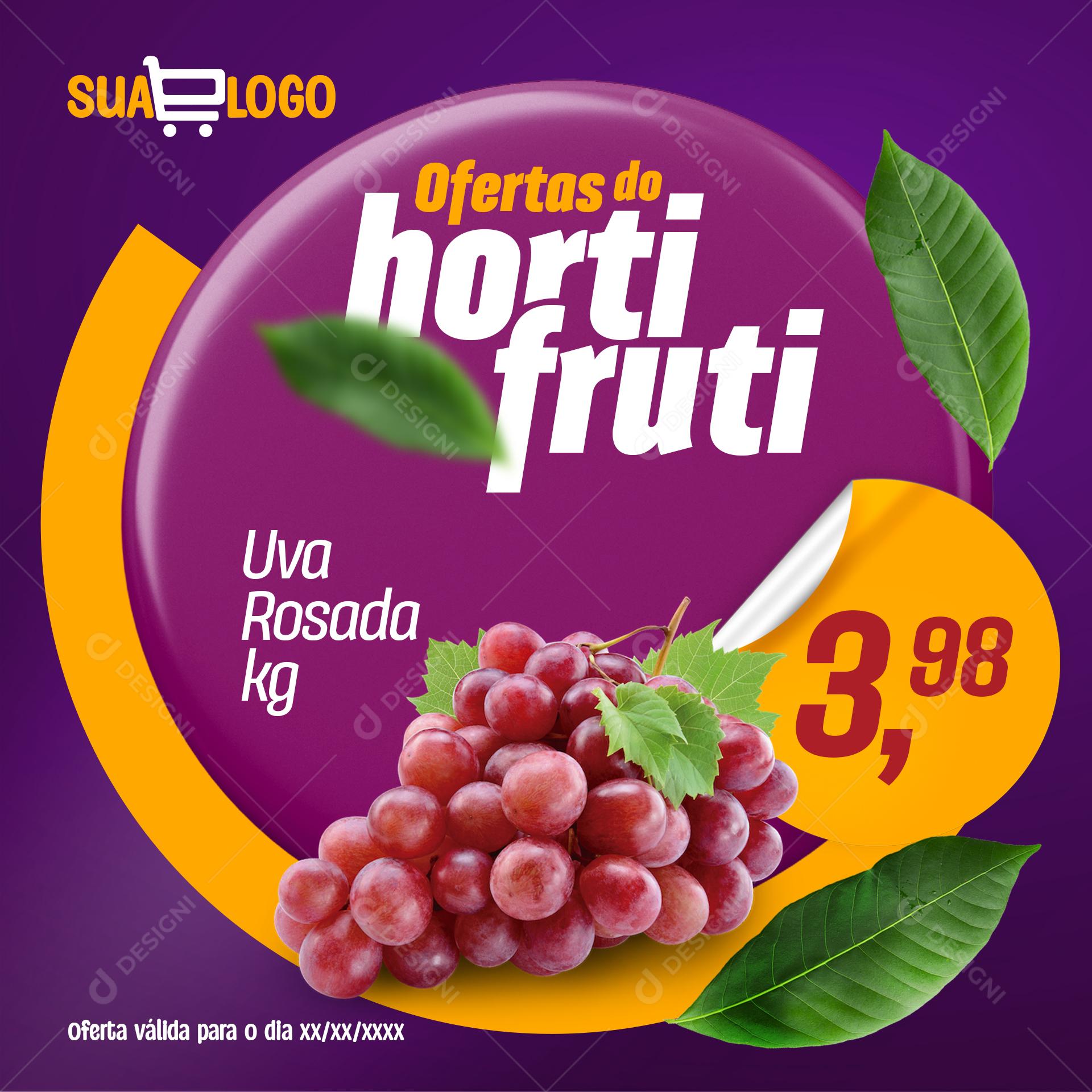 Ofertas De Hortifrúti  Supermercados Social Media PSD Editável
