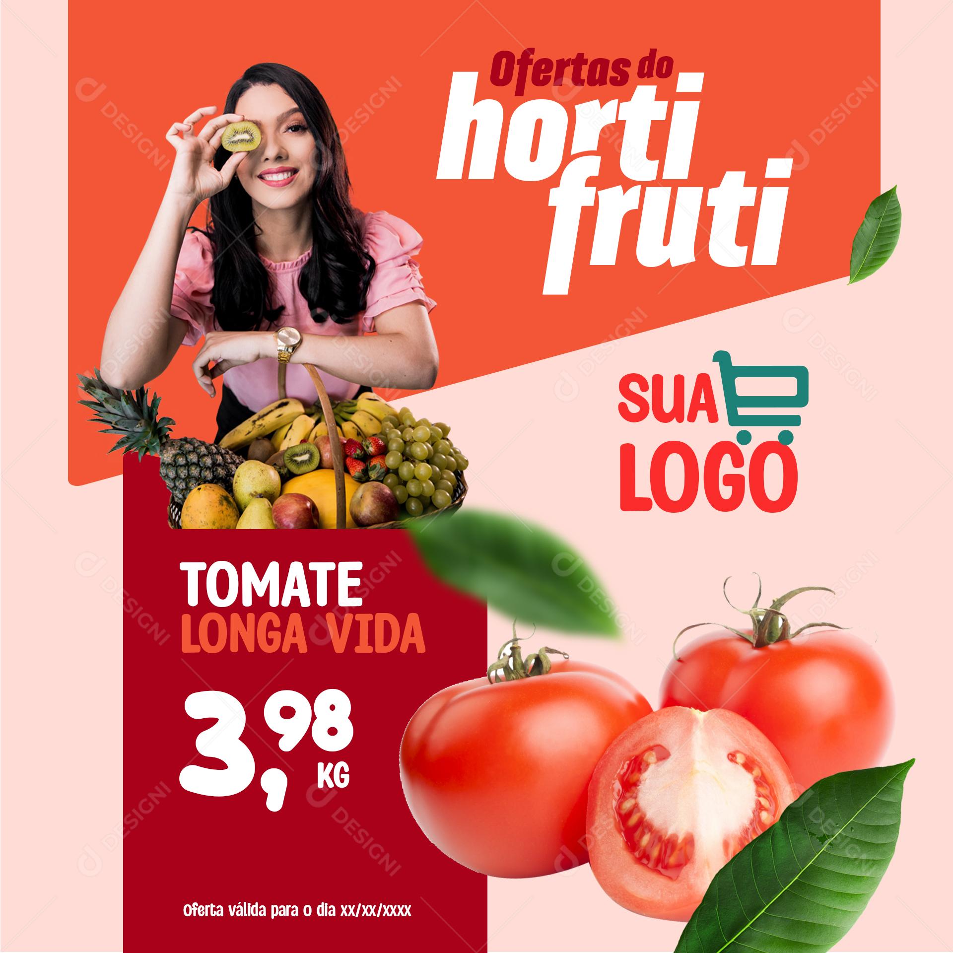Ofertas De Hortifrúti  Supermercados Social Media PSD Editável