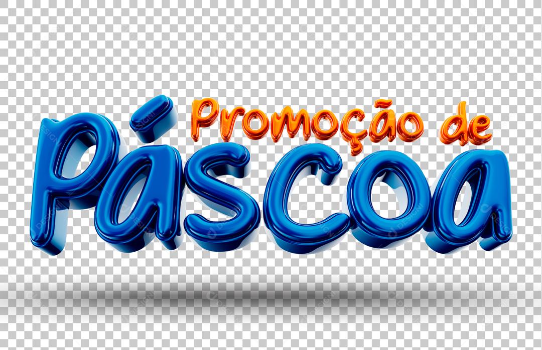 Texto 3D Para Composição Promoção De Páscoa PSD Editável