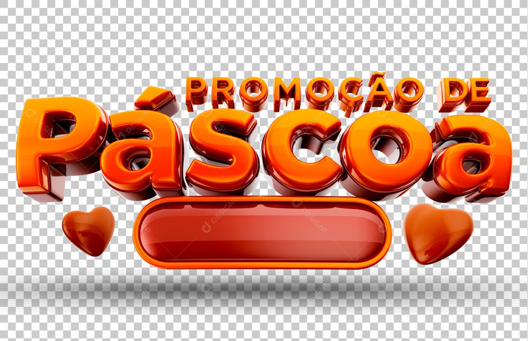 Texto 3D Para Composição Promoção De Páscoa PSD Editável