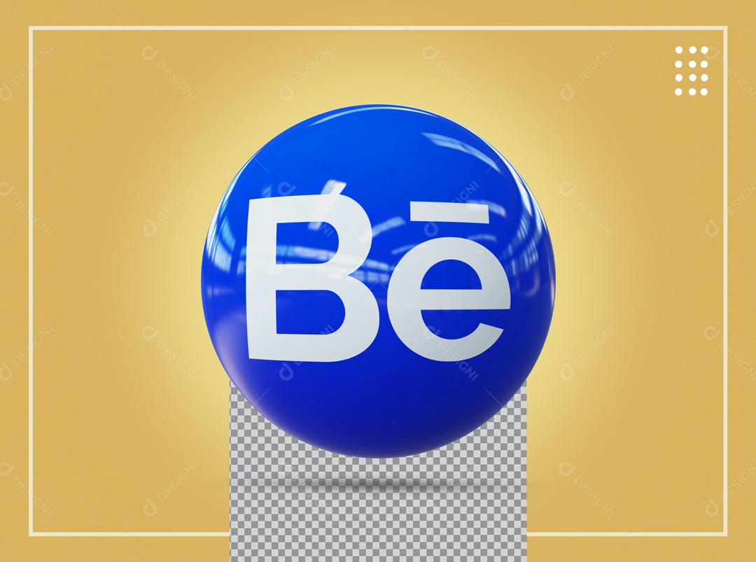 ícone Behance 3D Para Composição PSD