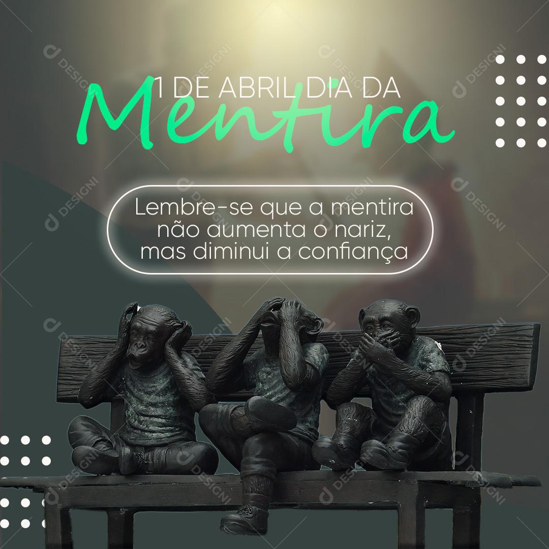 Social Media 1 De Abril Dia Da Mentira PSD Editável